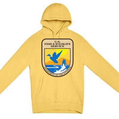 US Fish & Wildlife Service Wild Game Fishing Hunting Premium Pullover Hoodie