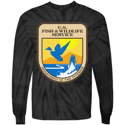 US Fish & Wildlife Service Wild Game Fishing Hunting Tie-Dye Long Sleeve Shirt