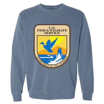 US Fish & Wildlife Service Wild Game Fishing Hunting Garment-Dyed Sweatshirt