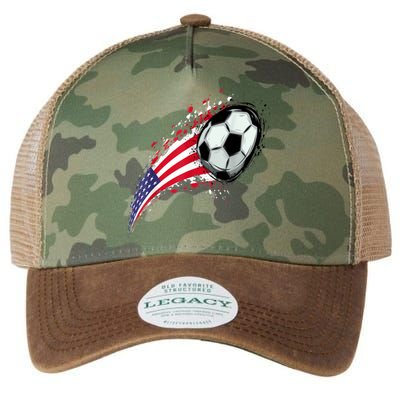 US Flag With A Soccer Ball, Soccer Lovers Legacy Tie Dye Trucker Hat