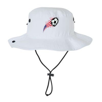 US Flag With A Soccer Ball, Soccer Lovers Legacy Cool Fit Booney Bucket Hat