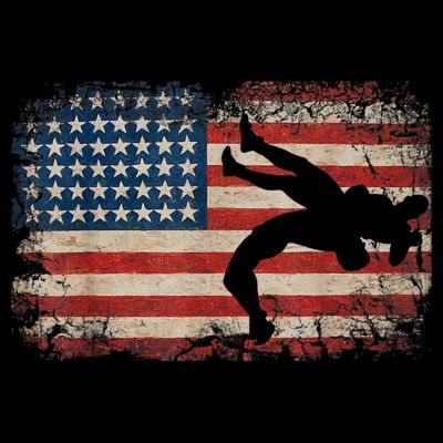 Usa Flag Wrestling American Flag Wrestling Wrestle T-Shirt