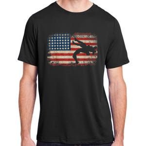 Usa Flag Wrestling American Flag Wrestling Wrestle Adult ChromaSoft Performance T-Shirt