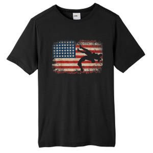 Usa Flag Wrestling American Flag Wrestling Wrestle Tall Fusion ChromaSoft Performance T-Shirt