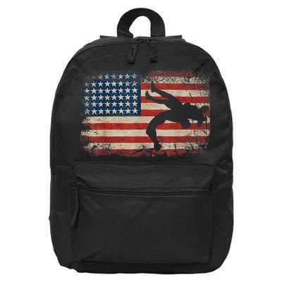 Usa Flag Wrestling American Flag Wrestling Wrestle 16 in Basic Backpack