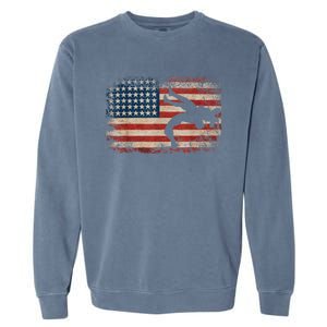 Usa Flag Wrestling American Flag Wrestling Wrestle Garment-Dyed Sweatshirt