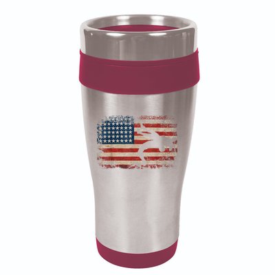 Usa Flag Wrestling American Flag Wrestling Wrestle 16oz Travel Tumbler