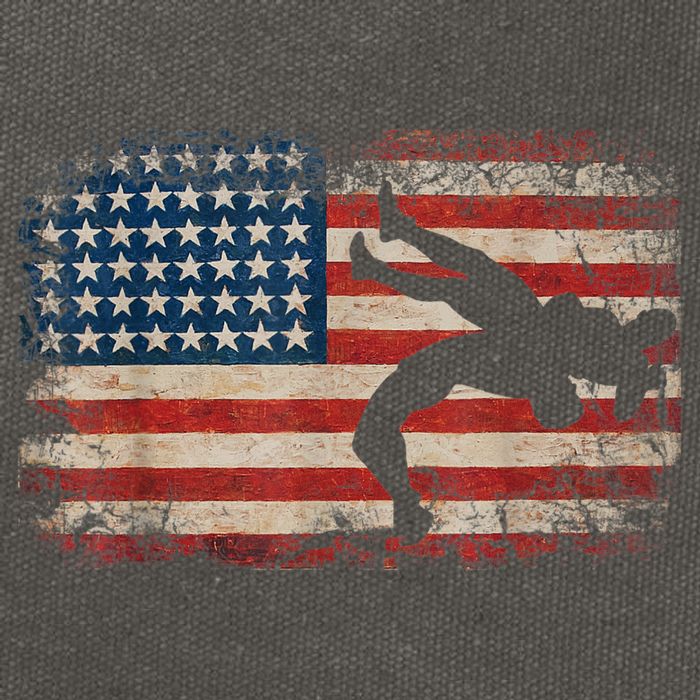 Usa Flag Wrestling American Flag Wrestling Wrestle Cotton Canvas Backpack