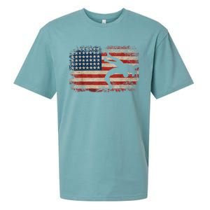 Usa Flag Wrestling American Flag Wrestling Wrestle Sueded Cloud Jersey T-Shirt