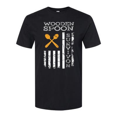 Us Flag Wooden Spoon Survivor Humor Expression Softstyle CVC T-Shirt