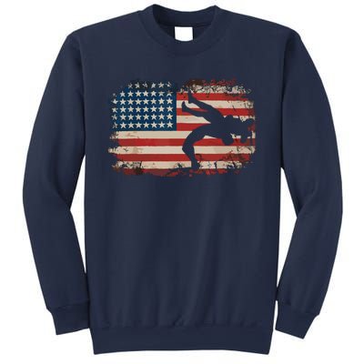 Usa Flag Wrestling American Flag Wrestling Wrestle Gift Sweatshirt