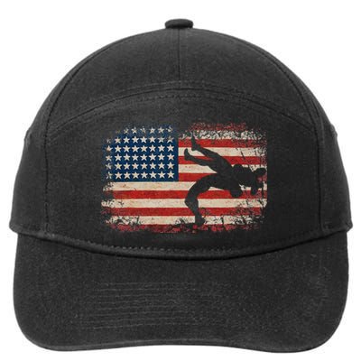 Usa Flag Wrestling American Flag 7-Panel Snapback Hat