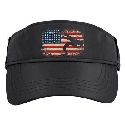 Usa Flag Wrestling American Flag Adult Drive Performance Visor