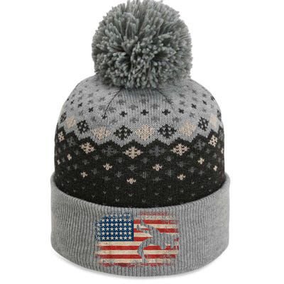 Usa Flag Wrestling American Flag Wrestling Wrestle Gift TShirt The Baniff Cuffed Pom Beanie