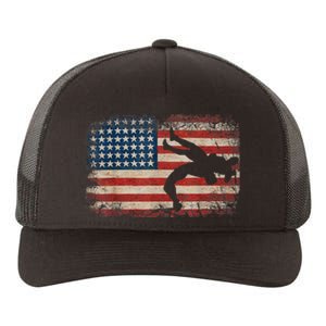 Usa Flag Wrestling American Flag Wrestling Wrestle Gift TShirt Yupoong Adult 5-Panel Trucker Hat