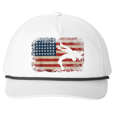 Usa Flag Wrestling American Flag Wrestling Wrestle Gift TShirt Snapback Five-Panel Rope Hat