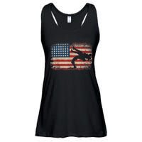 Usa Flag Wrestling American Flag Wrestling Wrestle Gift TShirt Ladies Essential Flowy Tank