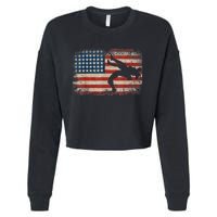 Usa Flag Wrestling American Flag Wrestling Wrestle Gift TShirt Cropped Pullover Crew