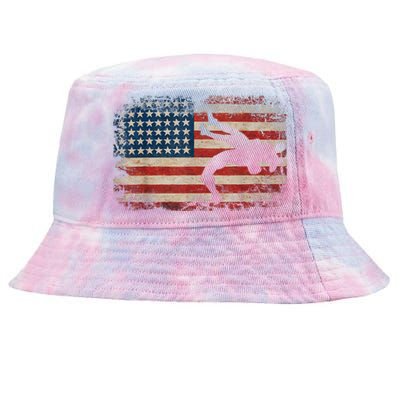 Usa Flag Wrestling American Flag Wrestling Wrestle Gift TShirt Tie-Dyed Bucket Hat