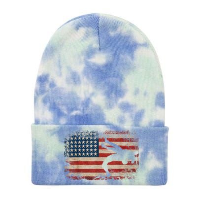 Usa Flag Wrestling American Flag Wrestling Wrestle Gift TShirt Tie Dye 12in Knit Beanie