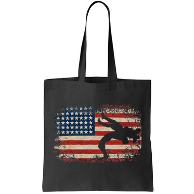 Usa Flag Wrestling American Flag Wrestling Wrestle Gift Tote Bag