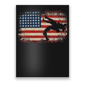 Usa Flag Wrestling American Flag Wrestling Wrestle Gift Poster