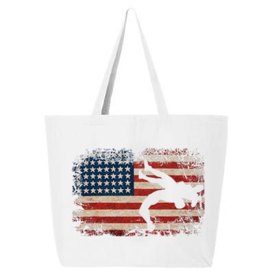 Usa Flag Wrestling American Flag Wrestling Wrestle Gift 25L Jumbo Tote