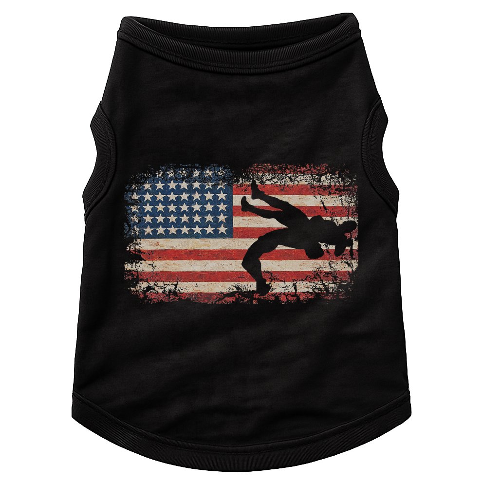 Usa Flag Wrestling American Flag Wrestling Wrestle Gift Doggie Tank