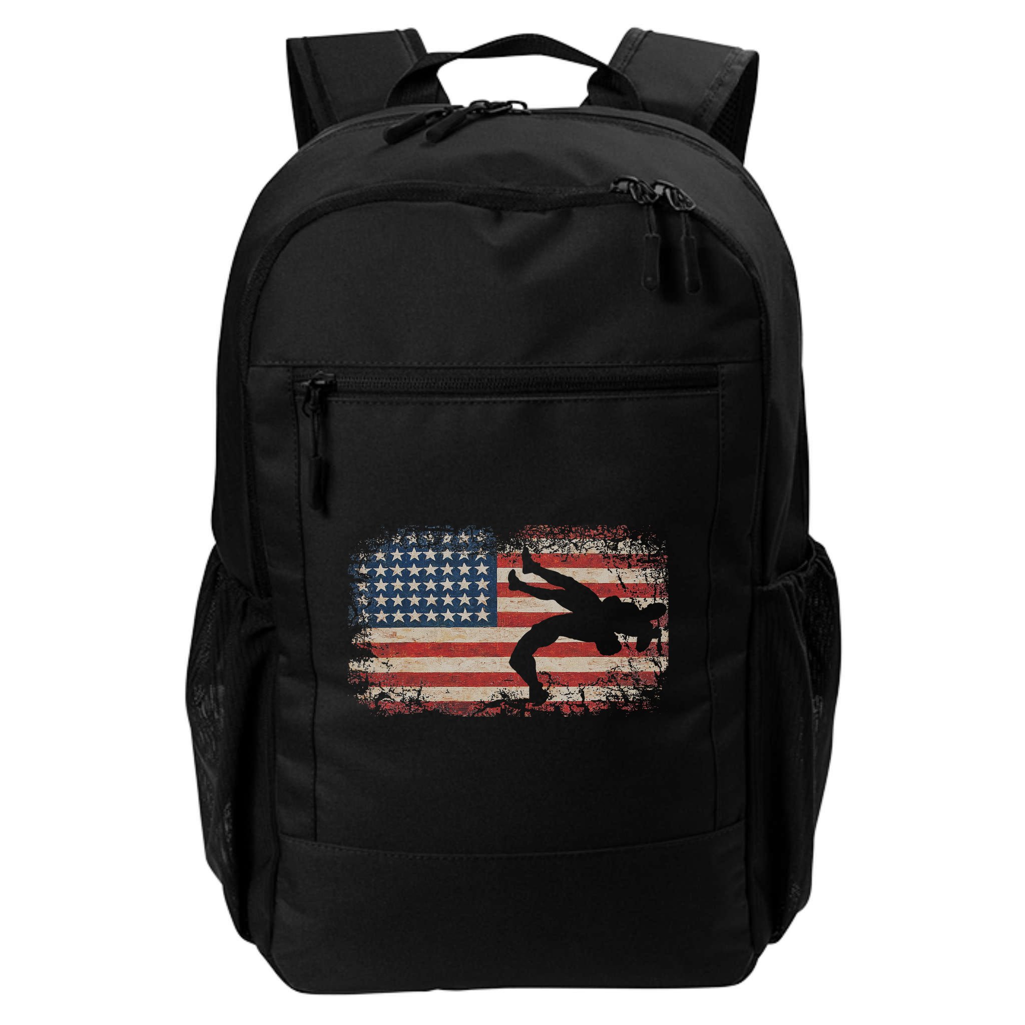 Usa Flag Wrestling American Flag Wrestling Wrestle Gift Backpack