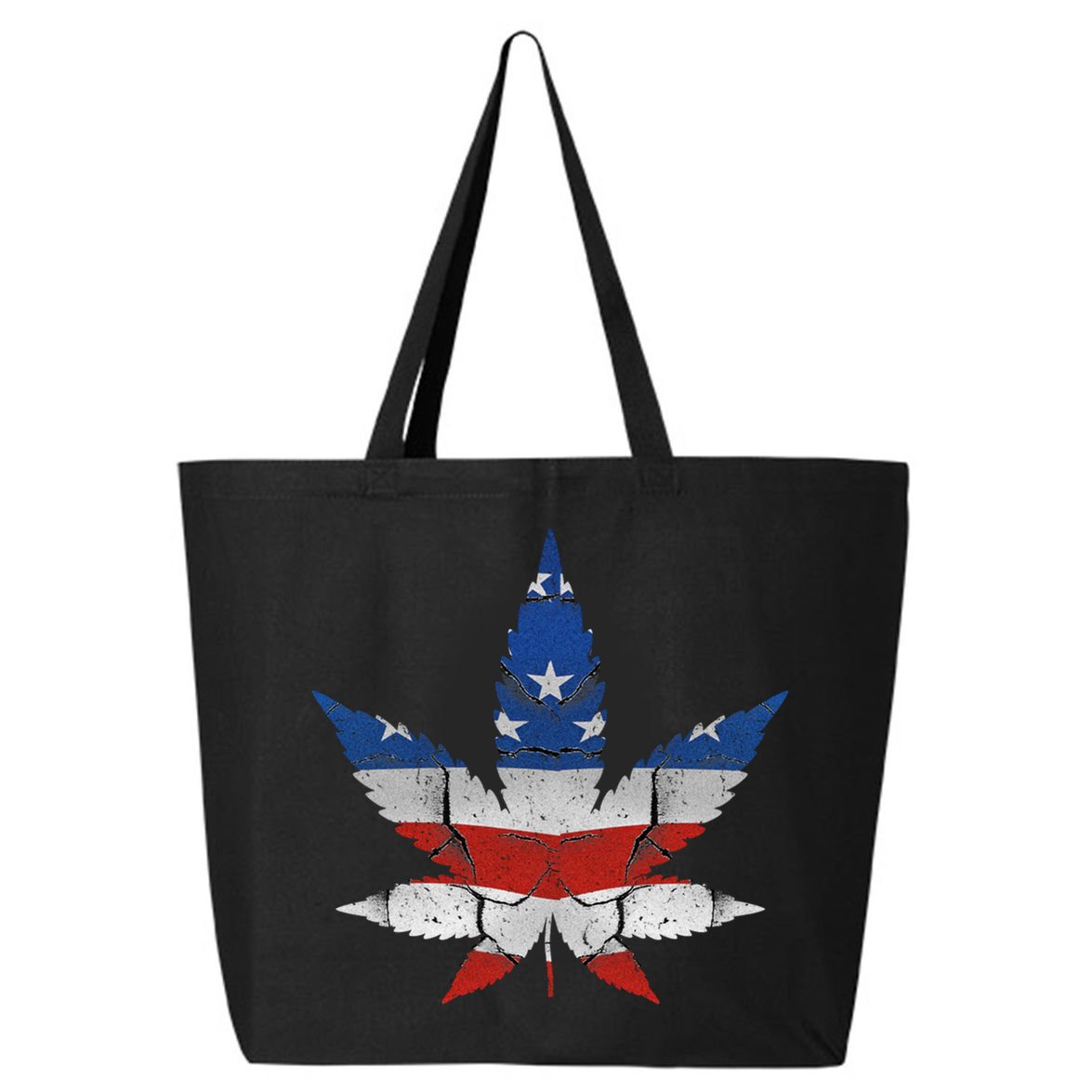 Usa Flag Weed Leaf Fourth Of July American Flag Marijuana Gift 25L Jumbo Tote