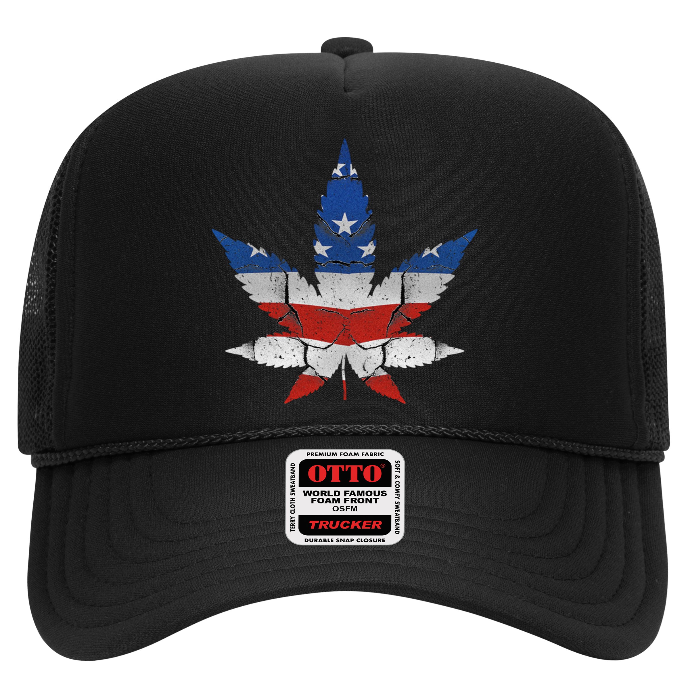 Usa Flag Weed Leaf Fourth Of July American Flag Marijuana Gift Hat