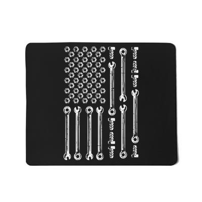 Usa Flag Wrenches Car Auto Mechanic Garage Patriotic Dad Mousepad