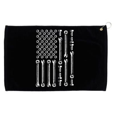 Usa Flag Wrenches Car Auto Mechanic Garage Patriotic Dad Grommeted Golf Towel