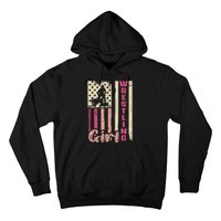 Us Flag Wrestling Girl Girl Wrestler Hoodie