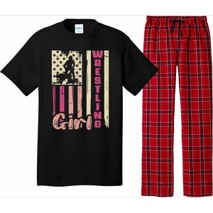 Us Flag Wrestling Girl Girl Wrestler Pajama Set