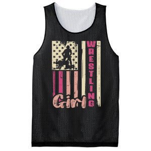 Us Flag Wrestling Girl Girl Wrestler Mesh Reversible Basketball Jersey Tank