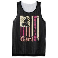 Us Flag Wrestling Girl Girl Wrestler Mesh Reversible Basketball Jersey Tank