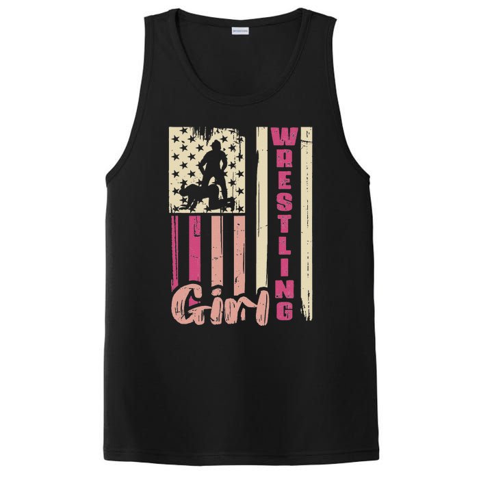 Us Flag Wrestling Girl Girl Wrestler PosiCharge Competitor Tank