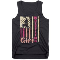 Us Flag Wrestling Girl Girl Wrestler Tank Top