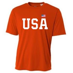 Usa Gift And Patriotic American Flag Unisex Gift Cooling Performance Crew T-Shirt