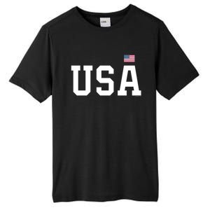 Usa Gift And Patriotic American Flag Unisex Gift Tall Fusion ChromaSoft Performance T-Shirt