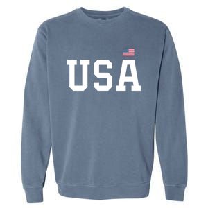 Usa Gift And Patriotic American Flag Unisex Gift Garment-Dyed Sweatshirt