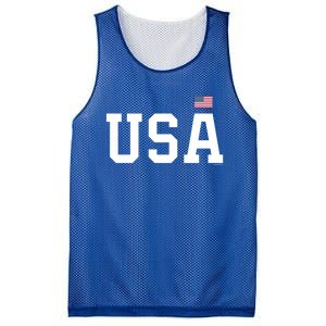 Usa Gift And Patriotic American Flag Unisex Gift Mesh Reversible Basketball Jersey Tank