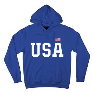 Usa Gift And Patriotic American Flag Unisex Gift Tall Hoodie