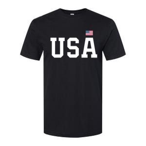 Usa Gift And Patriotic American Flag Unisex Gift Softstyle CVC T-Shirt