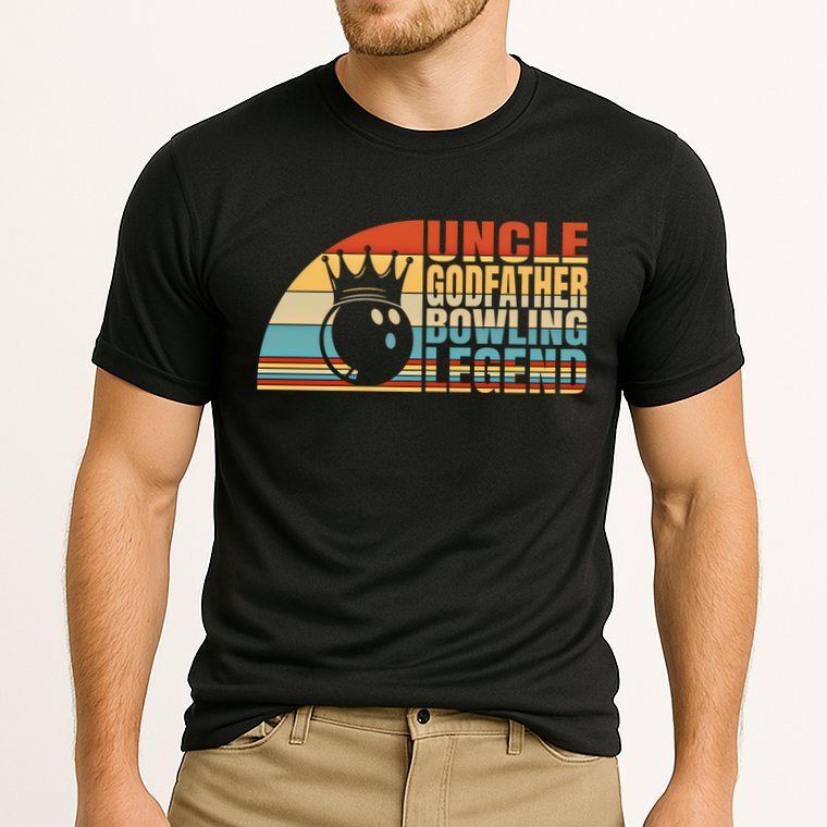 Uncle Godfather And Bowling Legend Bowling Uncle Gift Cooling Performance Crew T-Shirt