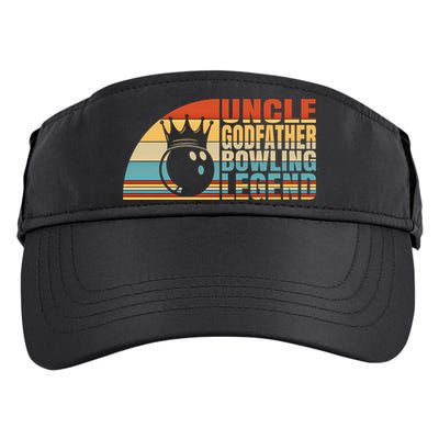 Uncle Godfather And Bowling Legend Bowling Uncle Gift Adult Drive Performance Visor