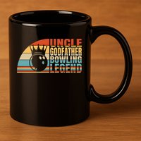 Uncle Godfather And Bowling Legend Bowling Uncle Gift 11oz C Handle Ceramic Mug