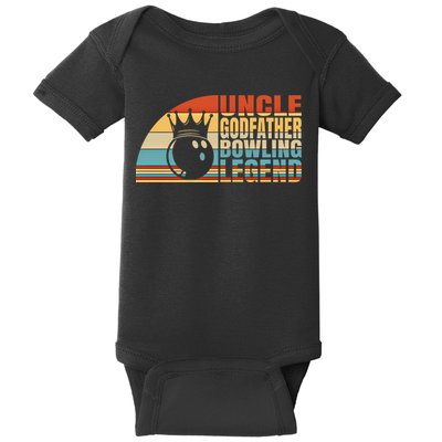 Uncle Godfather And Bowling Legend Bowling Uncle Gift Baby Bodysuit