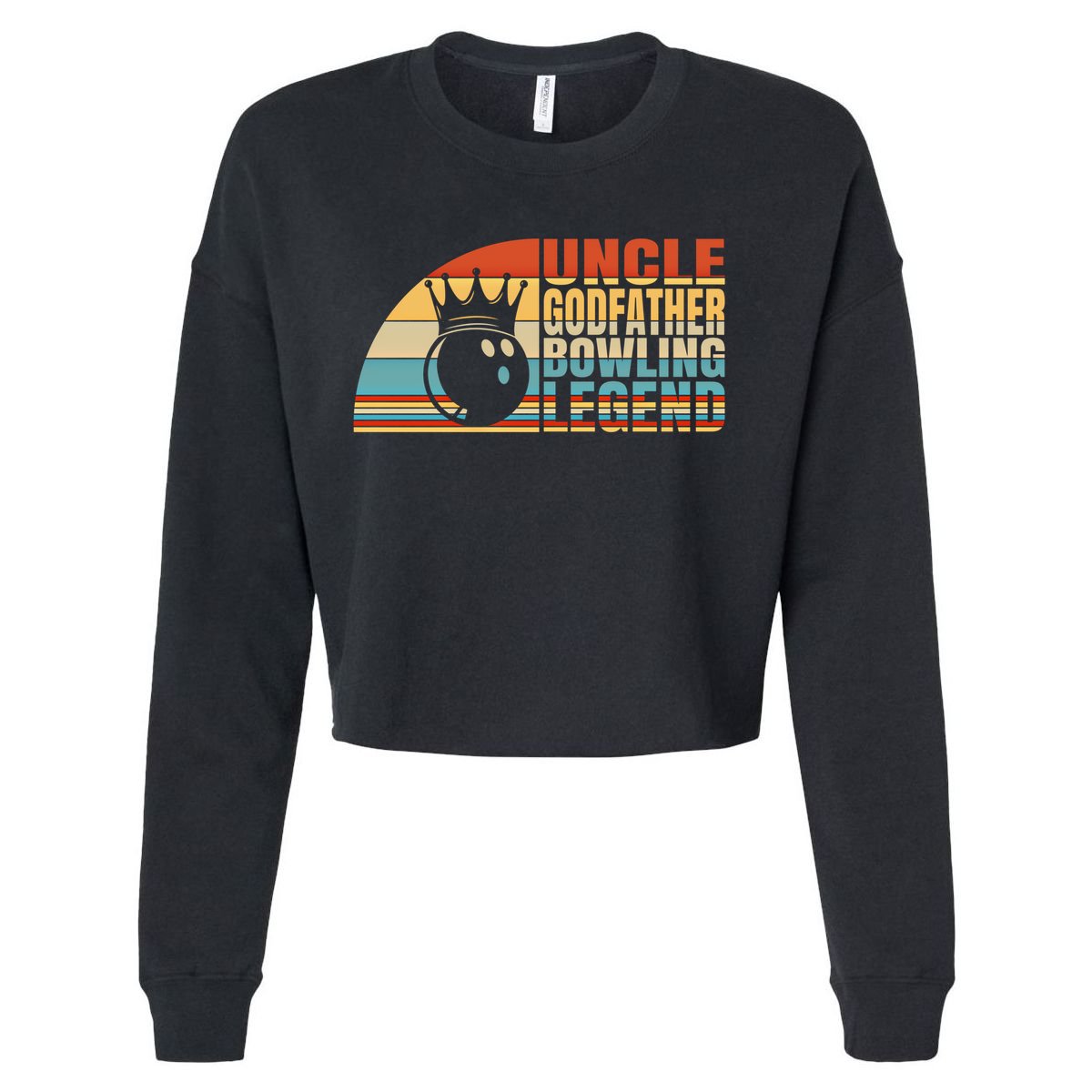 Uncle Godfather And Bowling Legend Bowling Uncle Gift Cropped Pullover Crew